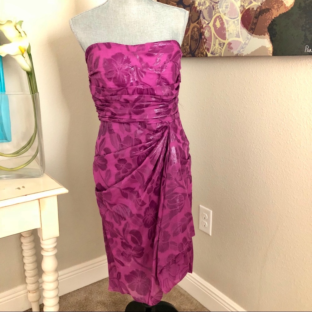 Nicole Miller Shimmer strapless dress